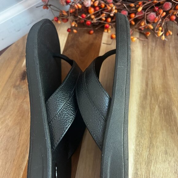 Okabashi Voyager Men's Flip Flops Thong Sandal Sz 11M in Black Slip Resistant - Picture 6 of 9